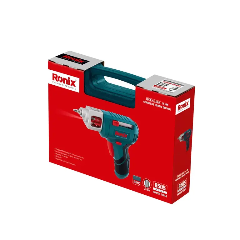 پیچ گوشتی شارژی خشابی ۳٫۶ ولت رونیکس مدل ۸۵۰۵